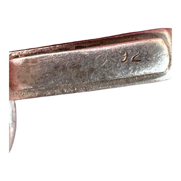 Vtg Sterling Silver 925 Modernist Horse Bit Pattern Link Bracelet 8" Equestrian - Picture 6 of 8